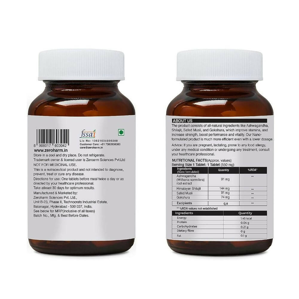 Zeroharm Nano Himalayan Sj With Ashwagandha, Safed Musli 