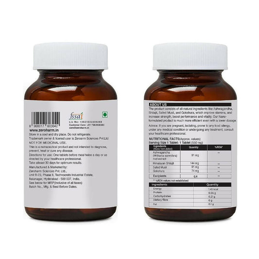 Zeroharm Nano Himalayan Sj With Ashwagandha, Safed Musli 