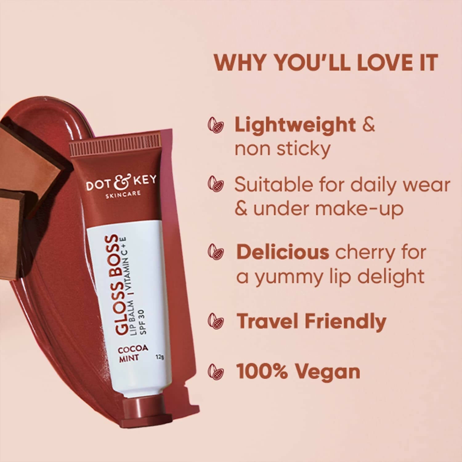 Dot & Key Gloss Boss Cocoa Mint Lip Balm  Grab2Buy Dot & Key Grab2Buy