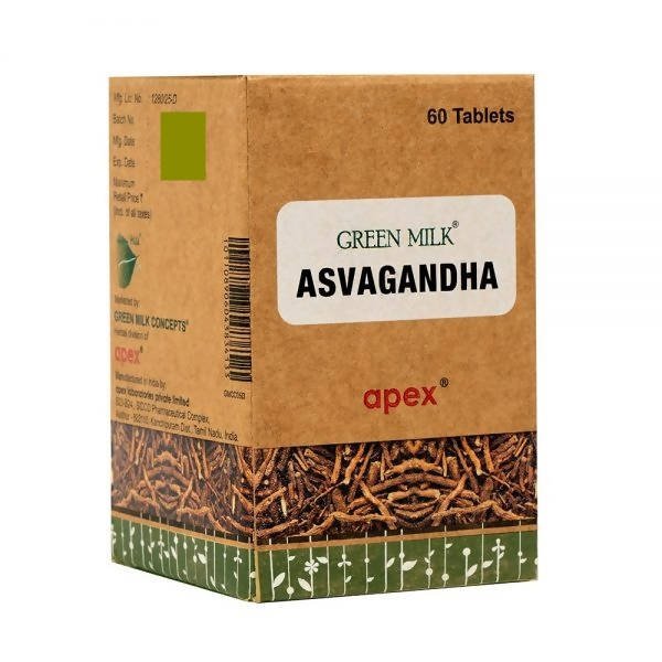 Apex Ayurvedic Green Milk Asvagandha Tablets 