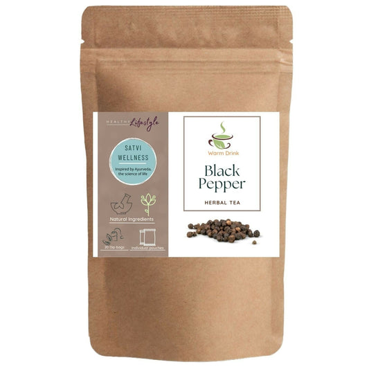 Satvi Wellness Black Pepper Tea Bags | Herbal Tea 
