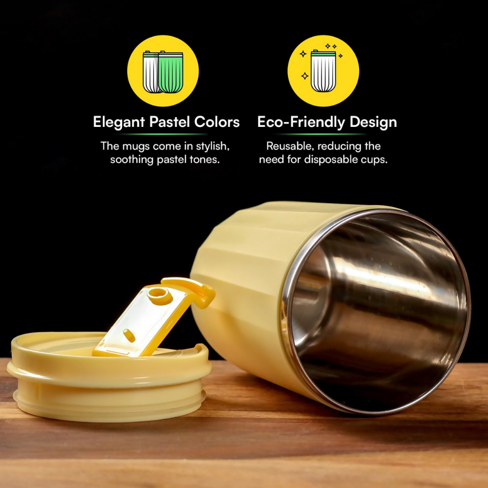 Udyan Tea Stainless Steel Vacuum Insulated Tumbler - Honey Yellow  Grab2Buy Udyan Tea Grab2Buy
