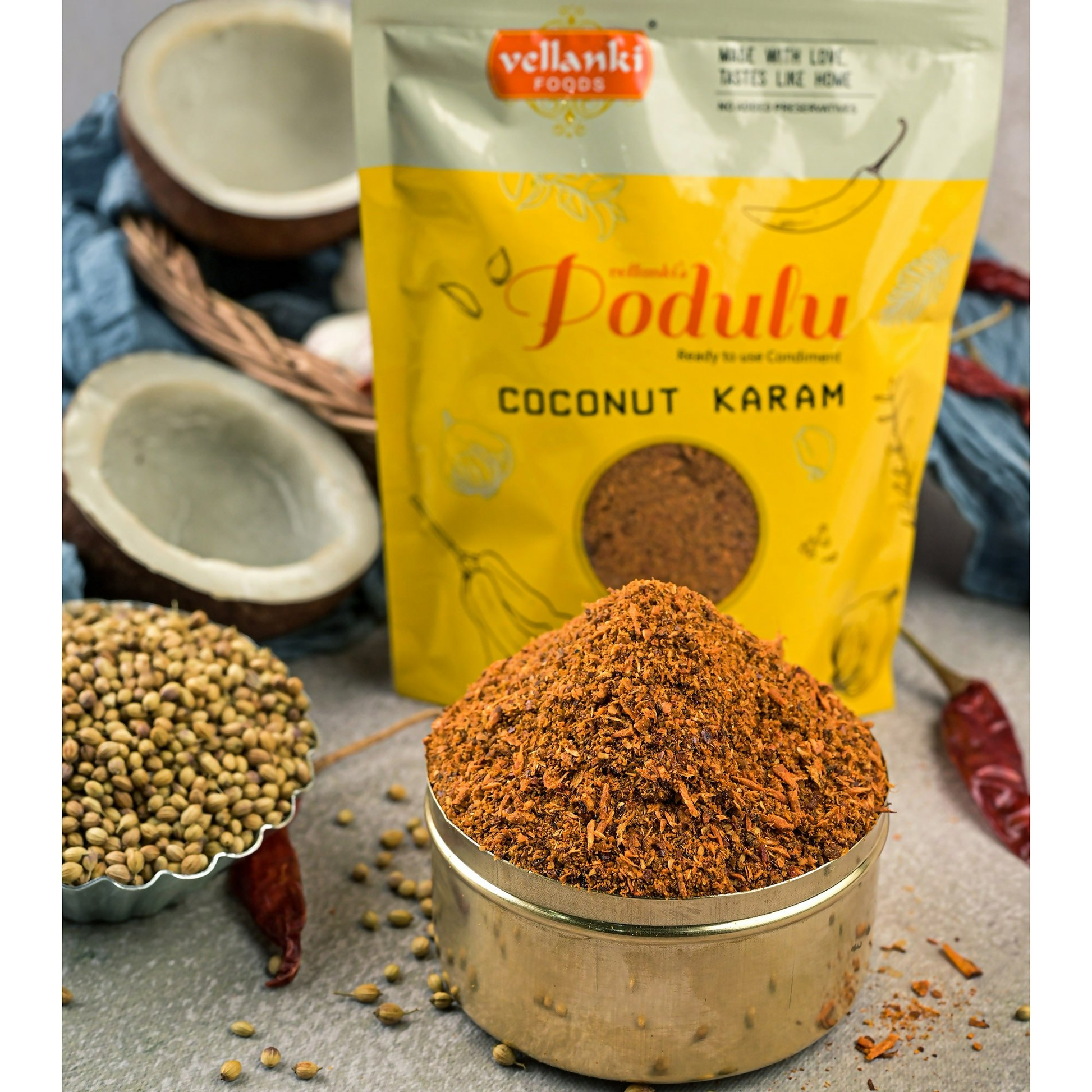 Vellanki Foods Kobbari Karam Podi (Coconut) - Grab2buy