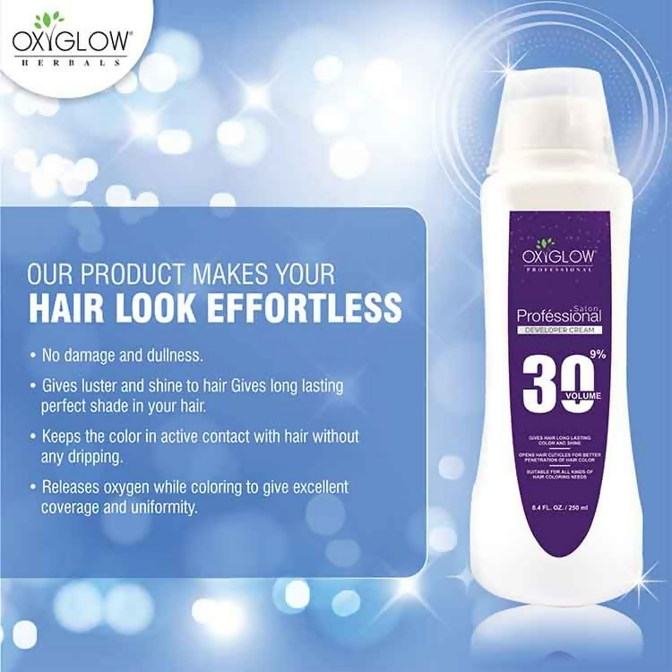 Oxyglow Herbals Professional Hair Color Developer - 30 Volume (9%) Orange 