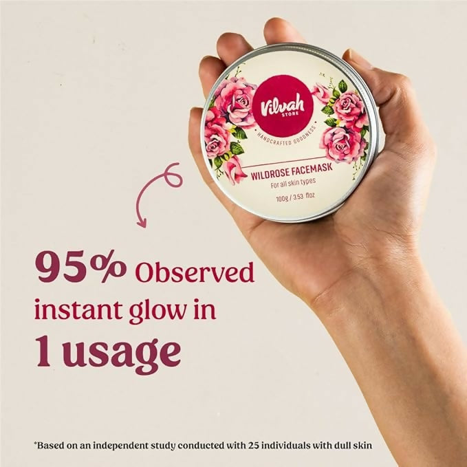 Vilvah Store Wild Rose Face Mask  Grab2Buy Vilvah Store Grab2Buy