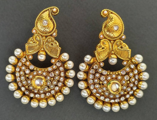 White Kemp Mango Designer Earrings - Grab2buy