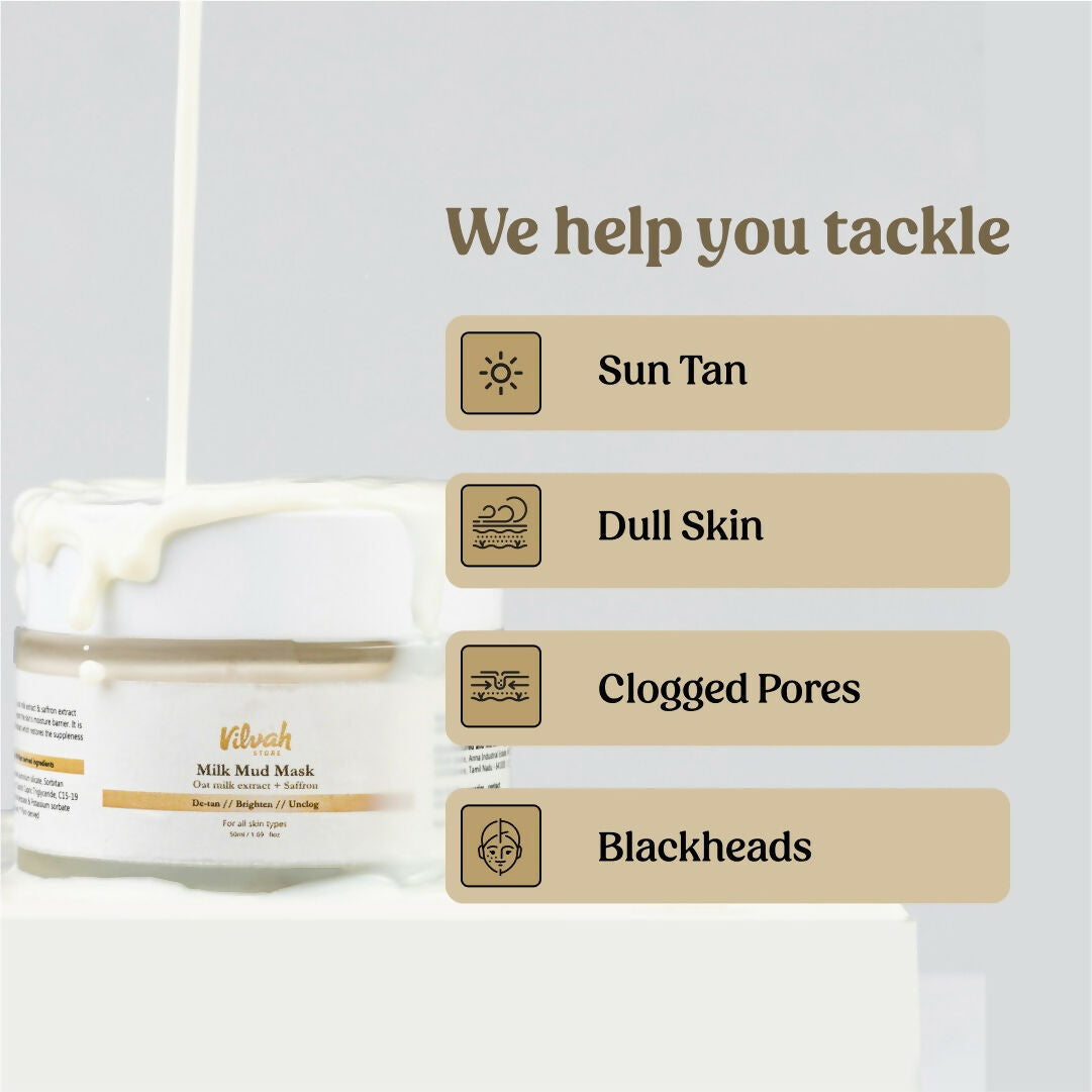 Vilvah Store Milk Mud Mask  Grab2Buy Vilvah Store Grab2Buy