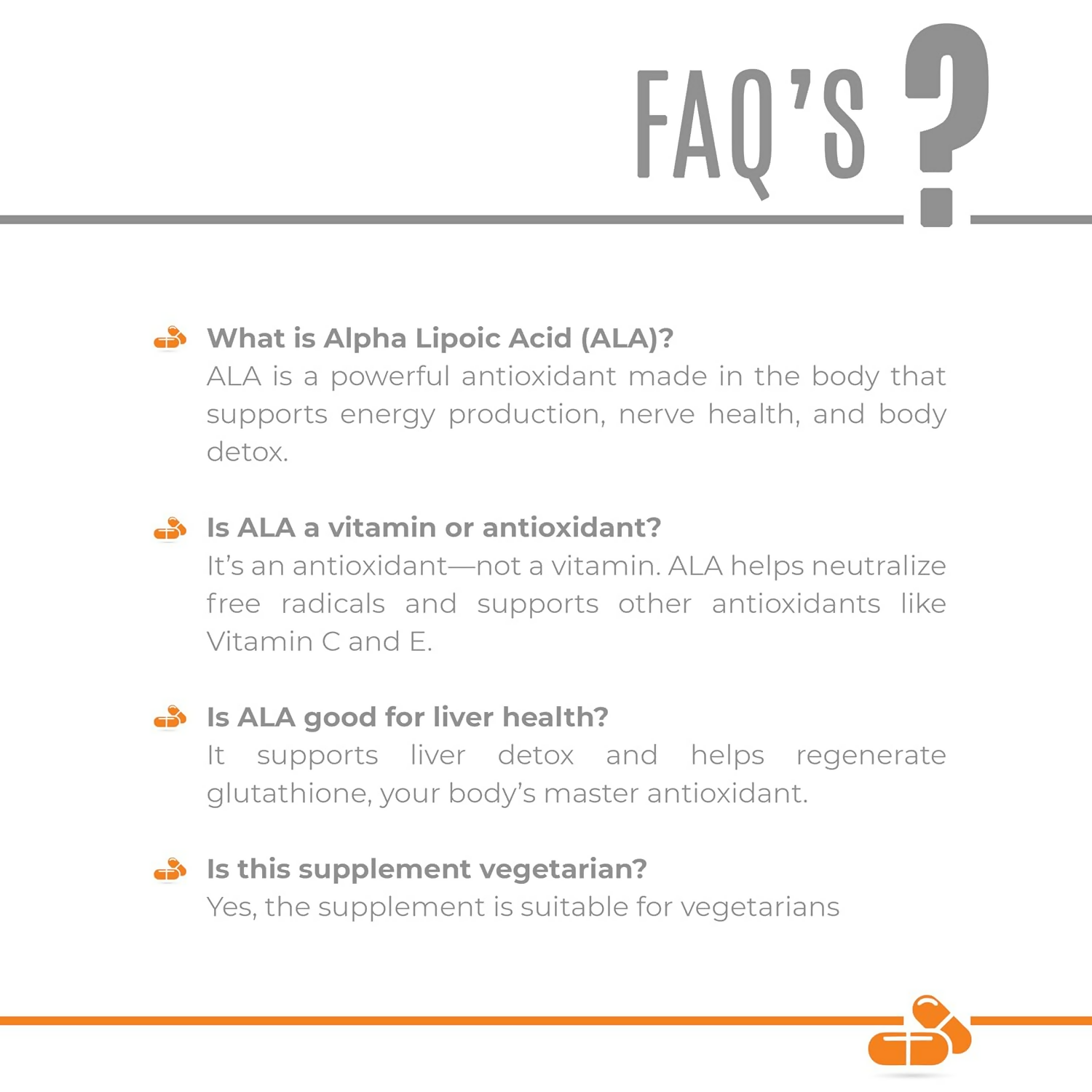 As-It-Is Atom Ala (Alpha Lipoic Acid) Veg Capsules 