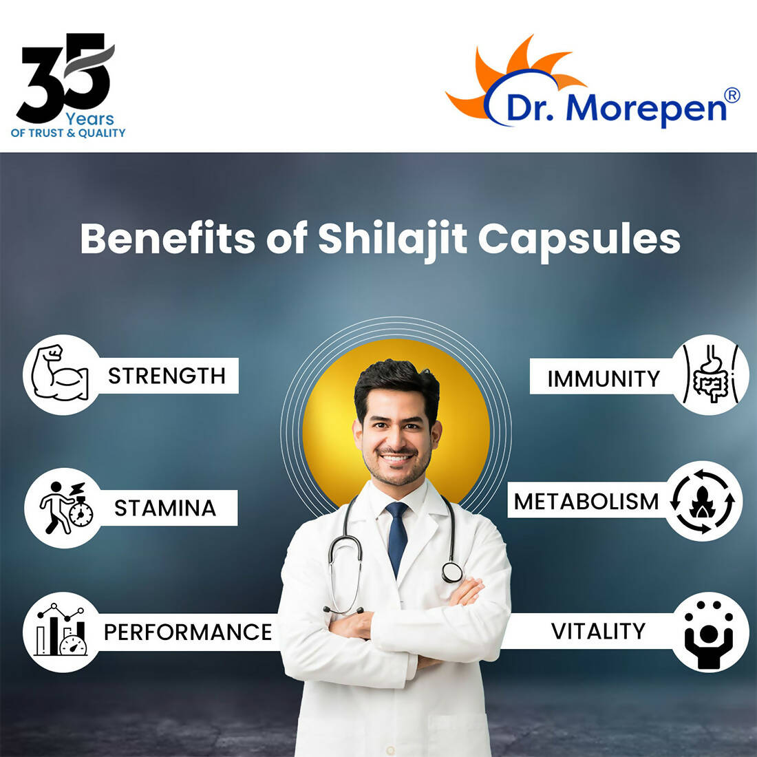 Dr. Morepen Natural & Pure SJ Resin and SJ Capsules Combo 