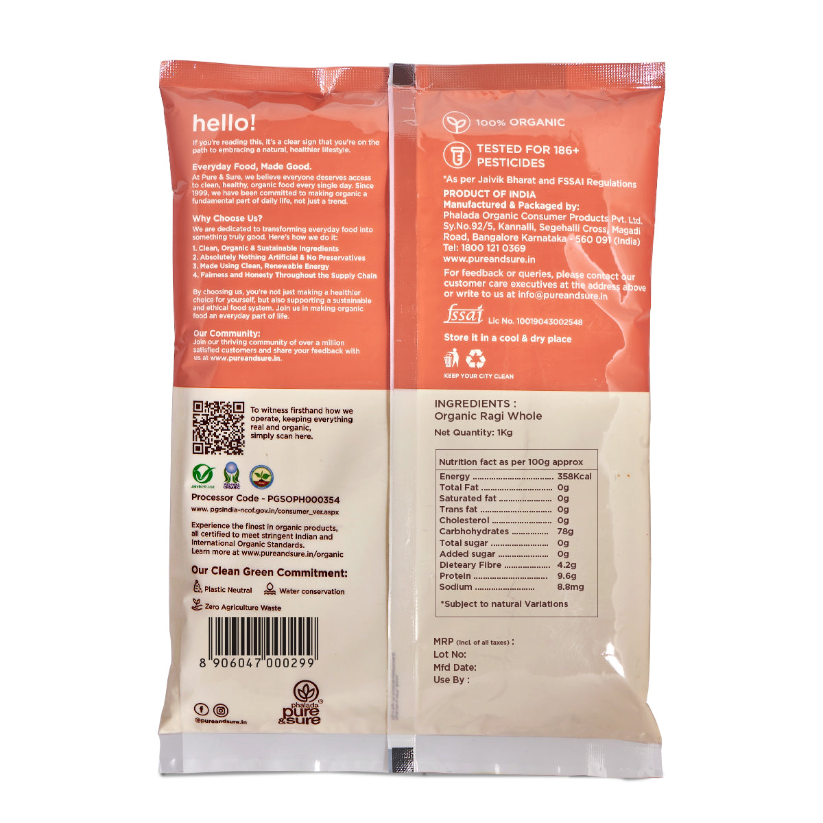 Pure & Sure Organic Ragi Flour 