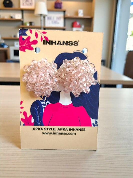 Inhanns Small Statement Studs Earrings - Baby Pink