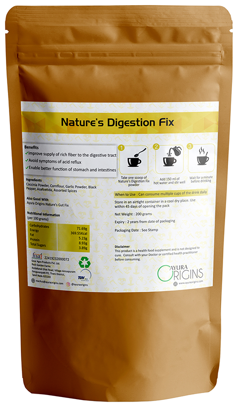 Ayura Origins Nature's Digestion Fix Powder 