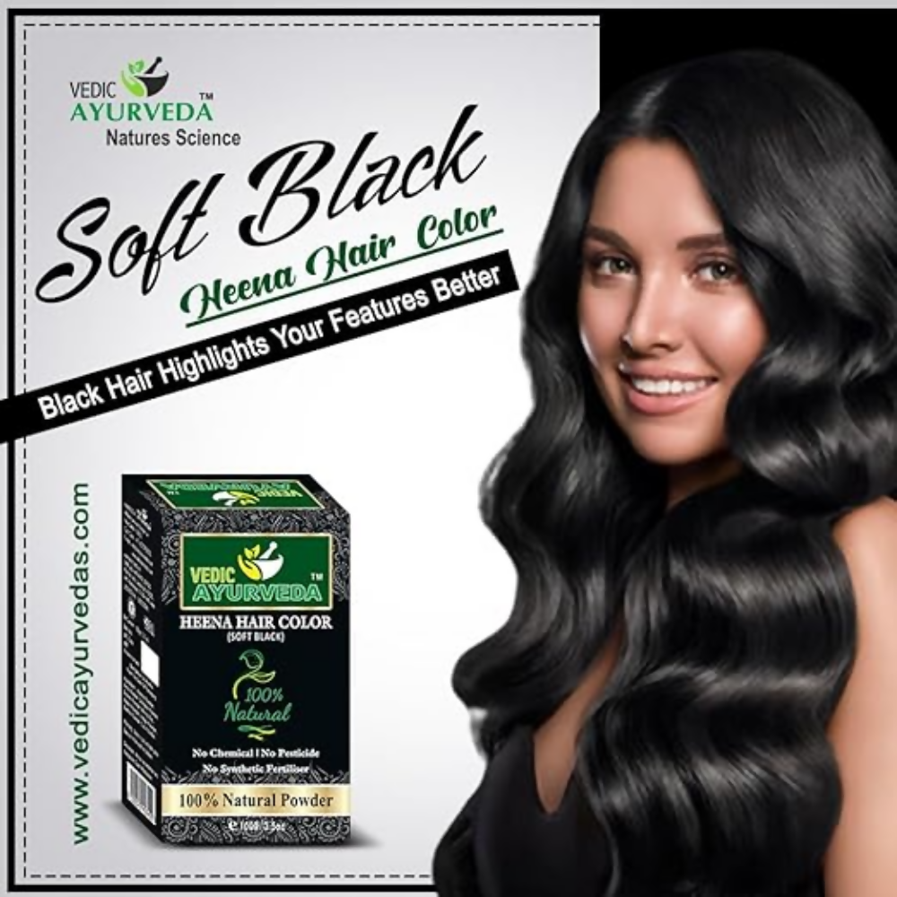 VedicAyurveda Natural Henna hair color Soft Black  Grab2Buy VedicAyurveda Grab2Buy