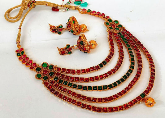 Multicolor Kemp Five Layer Necklace Set - Grab2buy