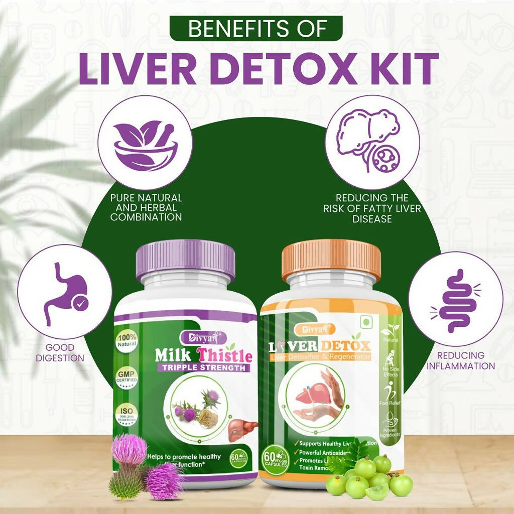 Divya Shree Liver Detox & Milk Thistle Capsule Combo - Grab2buy