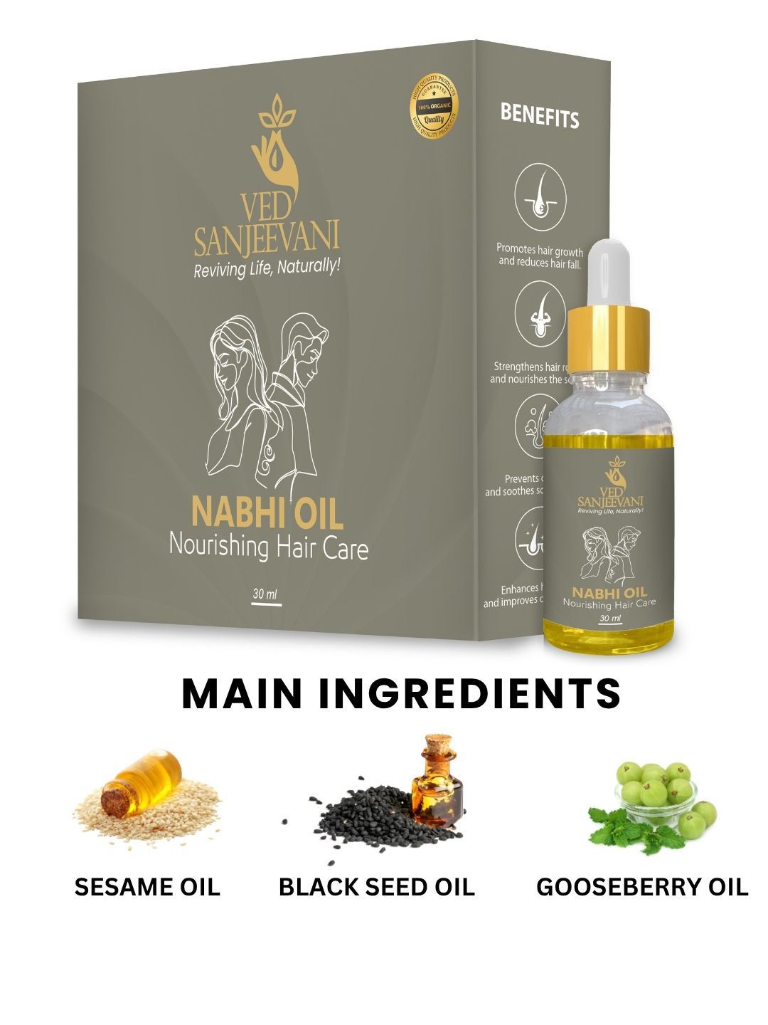 Ved Sanjeevani Nourishing Hair Care Nabhi Oil  Grab2Buy Ved Sanjeevani Grab2Buy