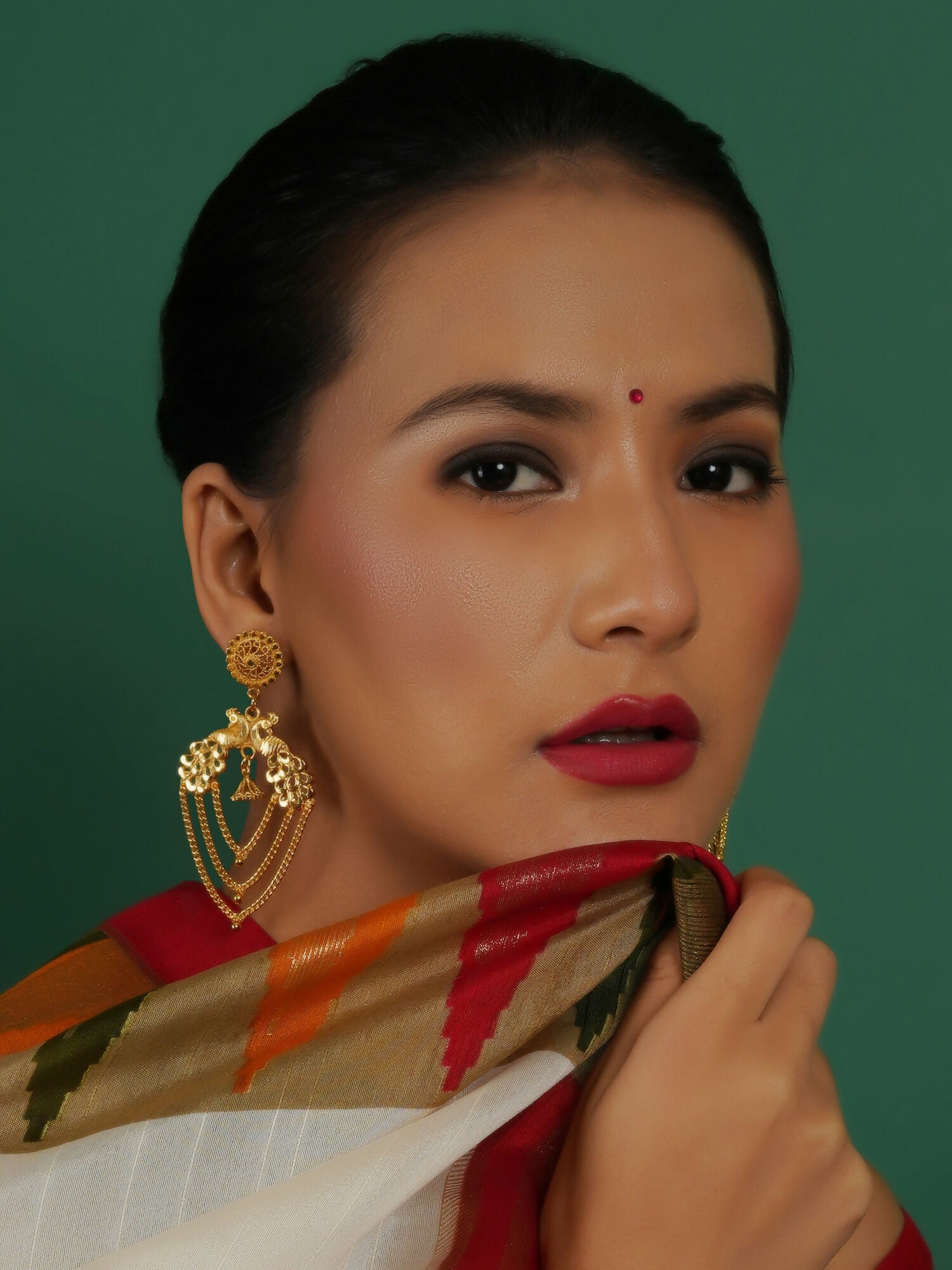 Golden Earrings (Gold) - Ruby Raang - Grab2buy