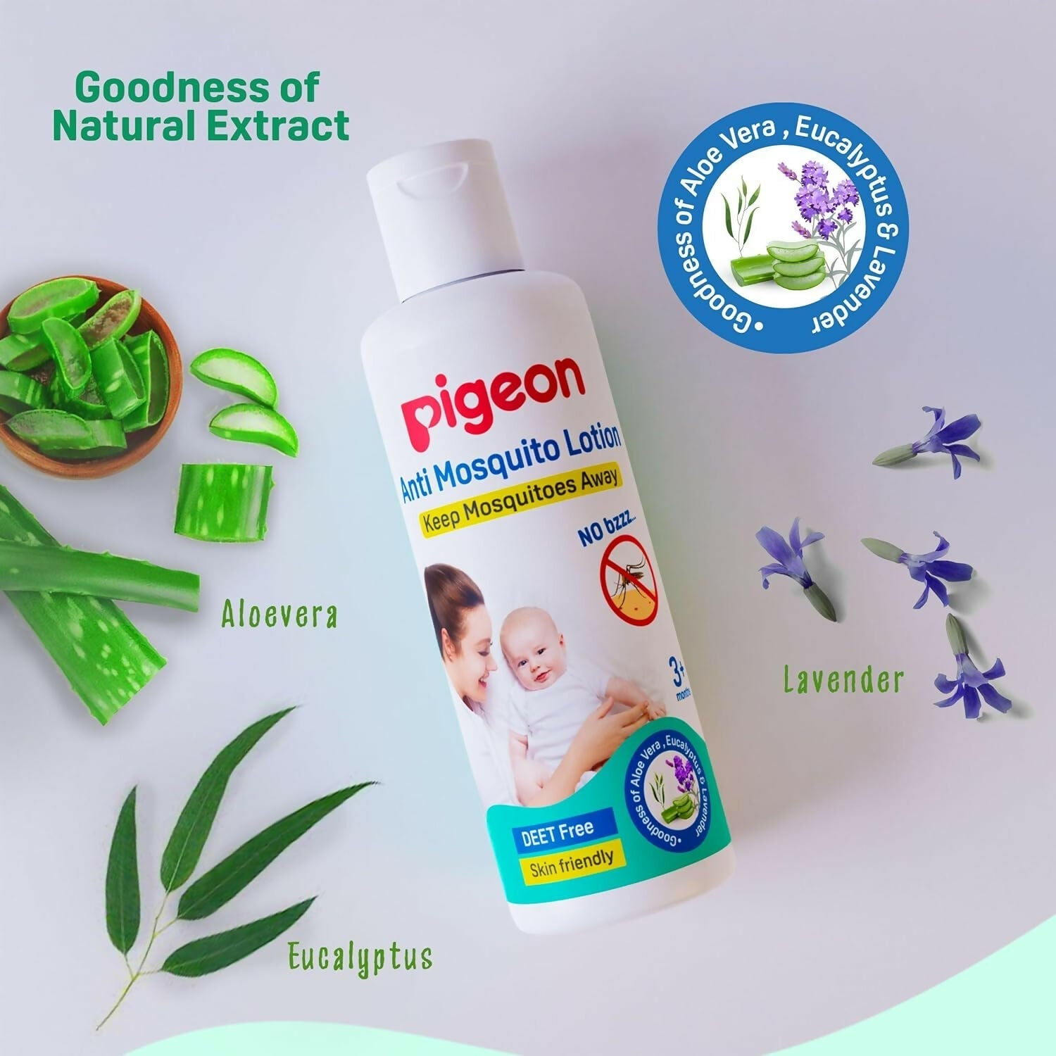 Pigeon Natural Anti Mosquito Body Lotion for Babies, Keep Mosquitoes Away 