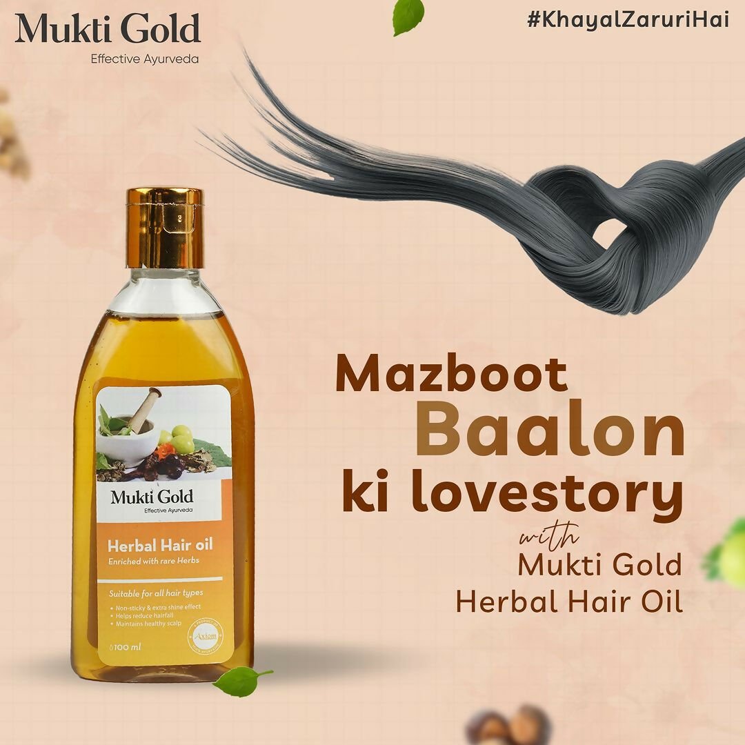 Axiom Mukti Gold Herbal Hair Oil 