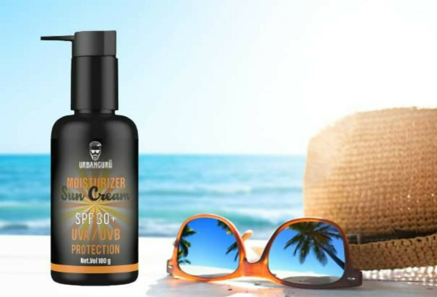 Urbanguru Men's Daily Glow Sunscreen & Moisaturizer SPF30+ UVA/UVB Sun Protection  Grab2Buy Urbanguru Grab2Buy