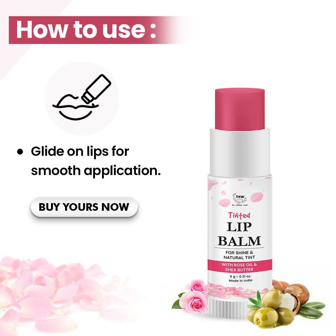 The Natural Wash Moisturizing Rose Tinted Lip Balm Shine & Natural Tint  Grab2Buy The Natural Wash Grab2Buy