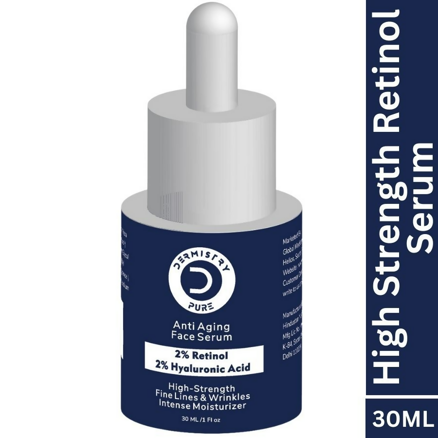 Dermistry 2% Retinol Hyaluronic Night Moisturizer Cream Serum For Anti Aging Fine Lines & Wrinkles 