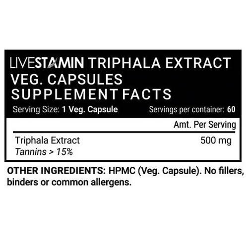 Livestamin Triphala Extract Capsules - Grab2buy