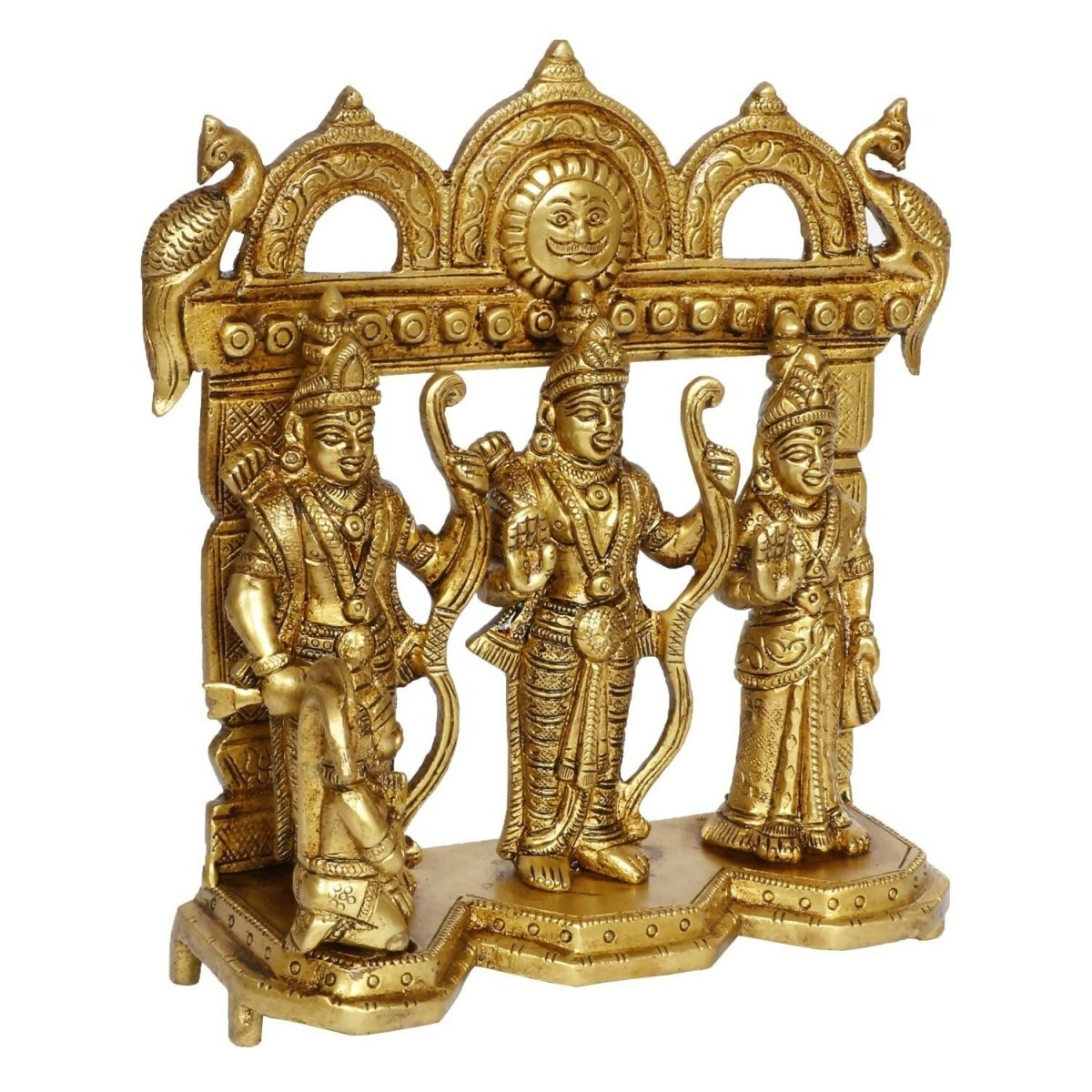 Artvarko Brass Ram Darbar Statue Shree Ram Ji Sita Laxman Hanuman - Grab2buy