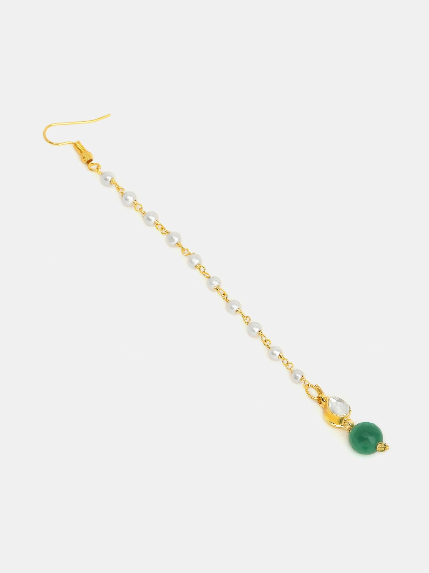Ruby Raang Maang Tikka And Earrings Set