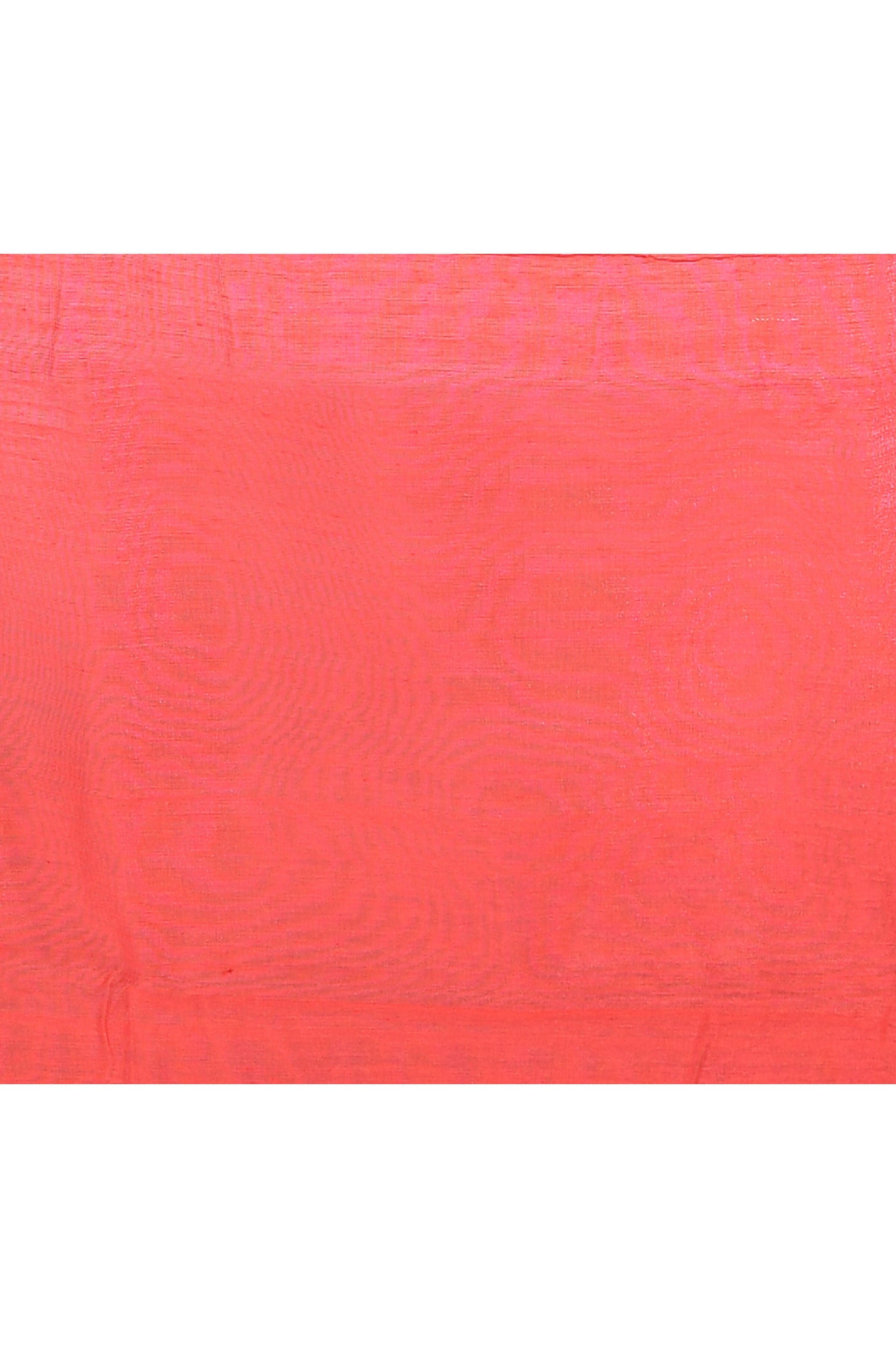 Piyari Fashion Women's Red Embellished Cotton Blend Jamdani Saree