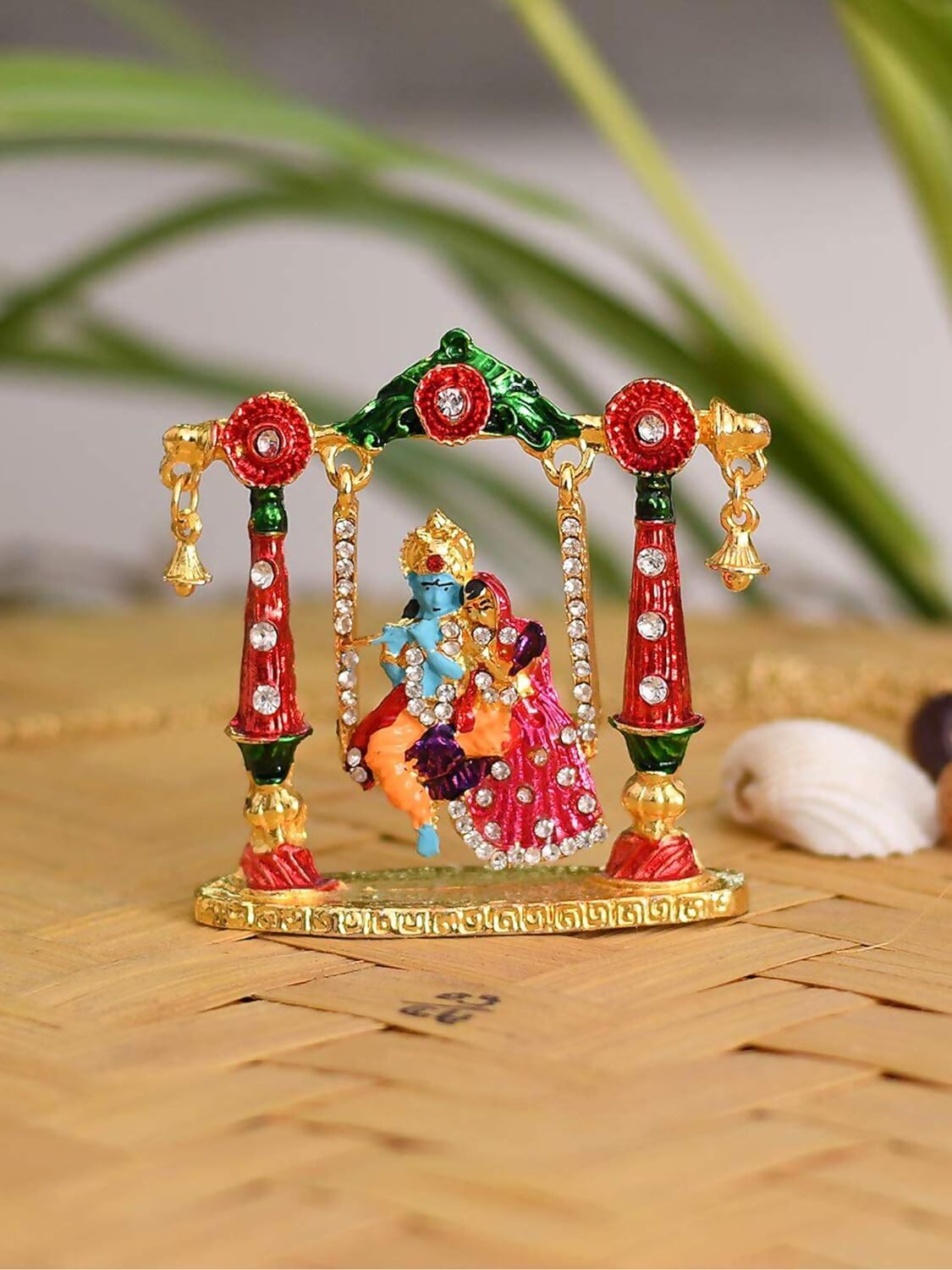 Collectible India Radha Krishna Idol on Jhula - Grab2buy