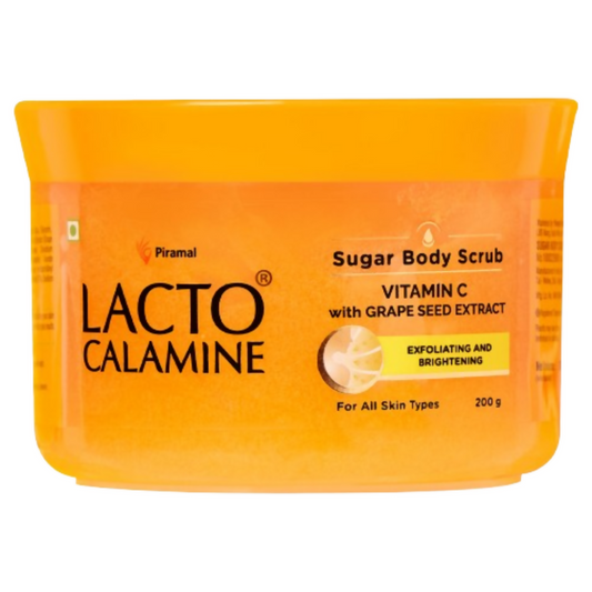 Lacto Calamine Vitamin C Sugar Body Scrub, Mild Exfoliation+Glowing Skin Scrub