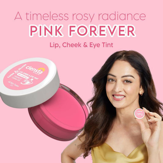 Clensta Lip Cheek Tint - Pink Forever, with Goodness of Vitamin E & Castor Oil - Grab2buy