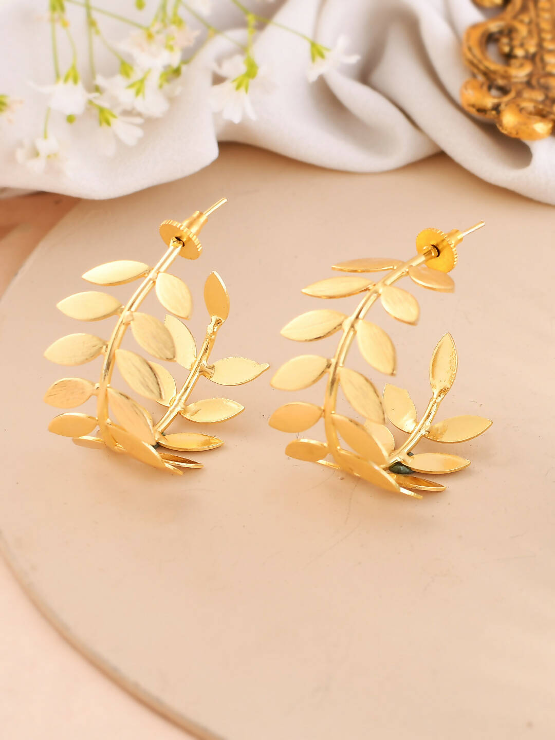 VOJ Women Gold Color stainless steel Earrings  Grab2Buy VOJ Grab2Buy