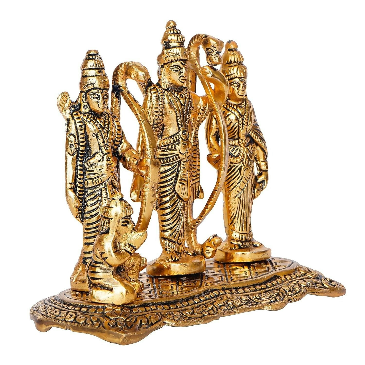 Jaipurcrafts Antique White Metal Lord Ram Darbar Idol - Grab2buy