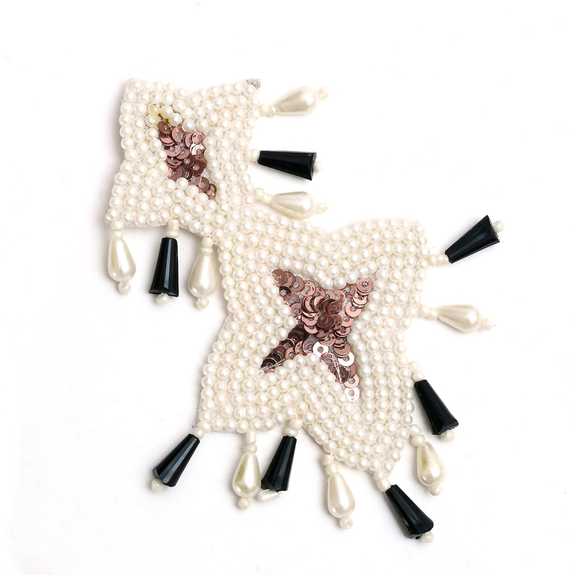 Mominos Fashion Johar Kamal Handicraft Gold/Off White Pearls Necklace with Earrings For Women - Grab2buy