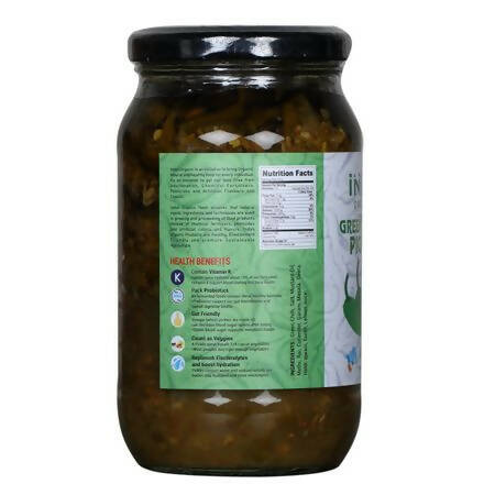Indyo Organics Green Chilli Pickle - Grab2buy