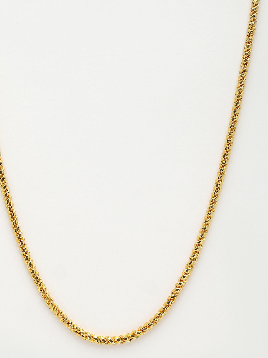 NVR Men's Gold-Polished Stainless Steel Chain 