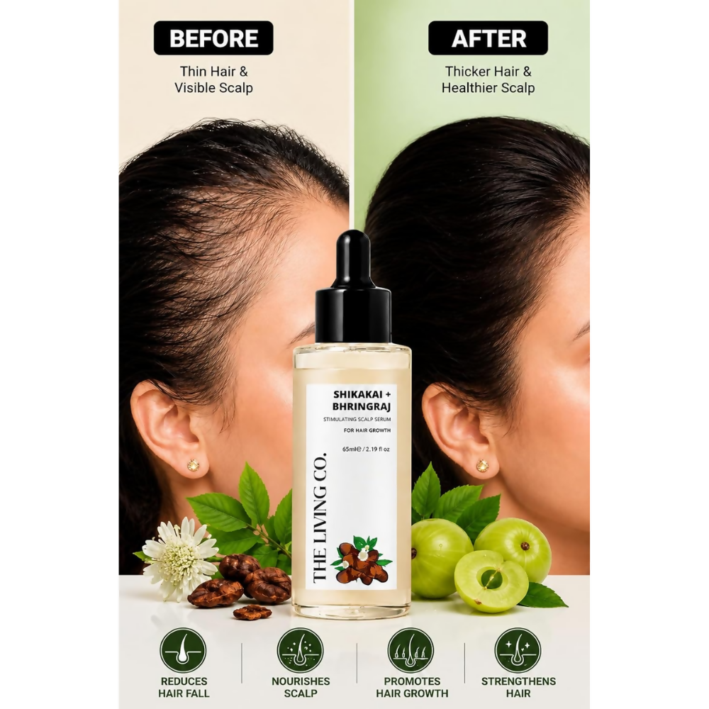 THE LIVING CO. Shikakai + Bhringraj Stimulating Scalp Serum  Grab2Buy THE LIVING CO. Grab2Buy