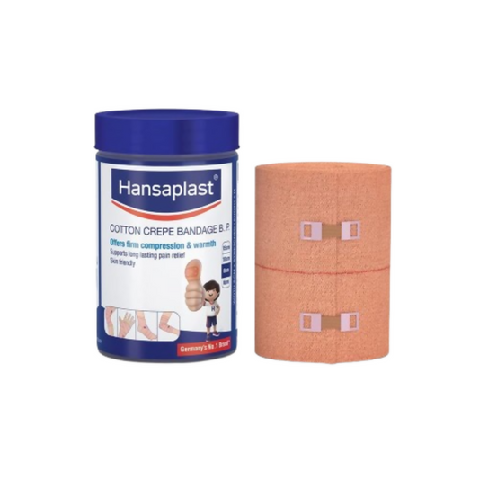 Hansaplast Soft Cotton Crepe Bandage For Pain Relief - 8CM X 4MTR 