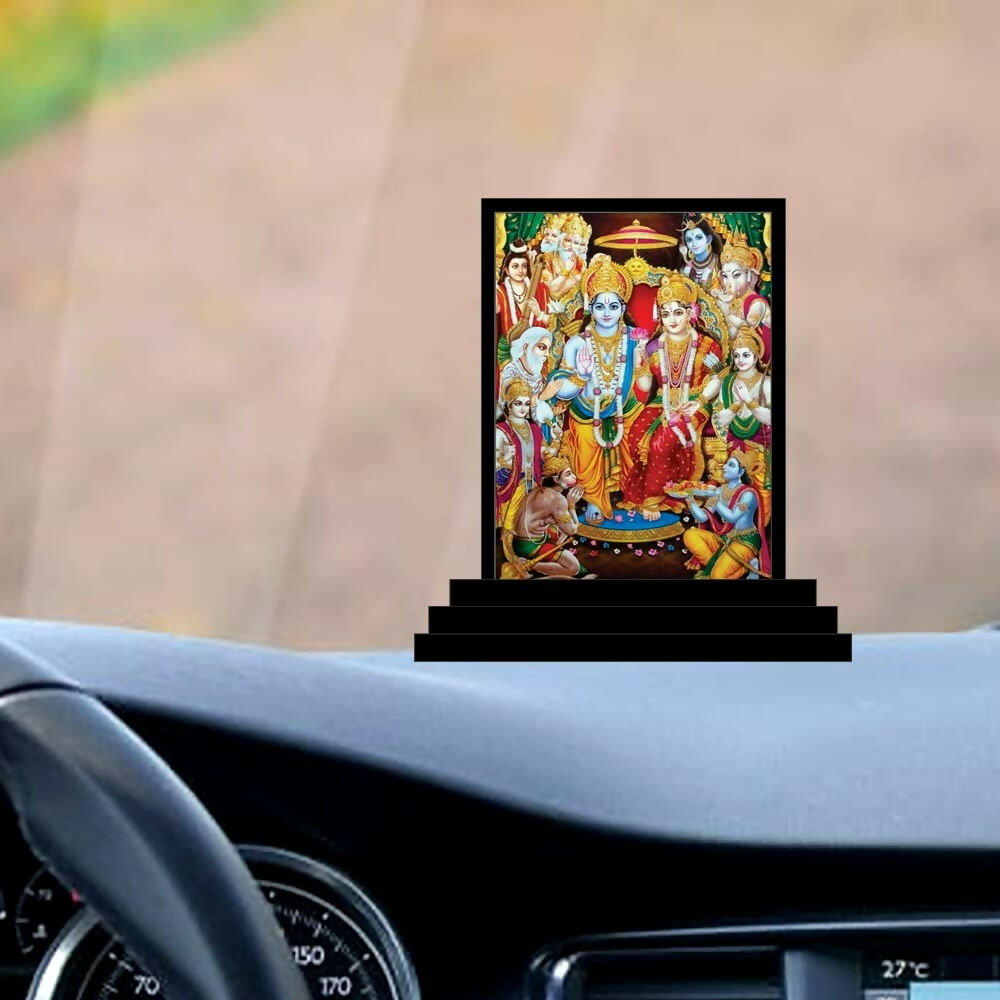 Vprint Quality Ram Darbar Wooden Car Dashboard Idol - Grab2buy