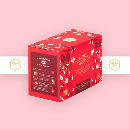Mittal Teas Apple Cinnamon Green Tea - Eco Friendly Bags - Grab2buy
