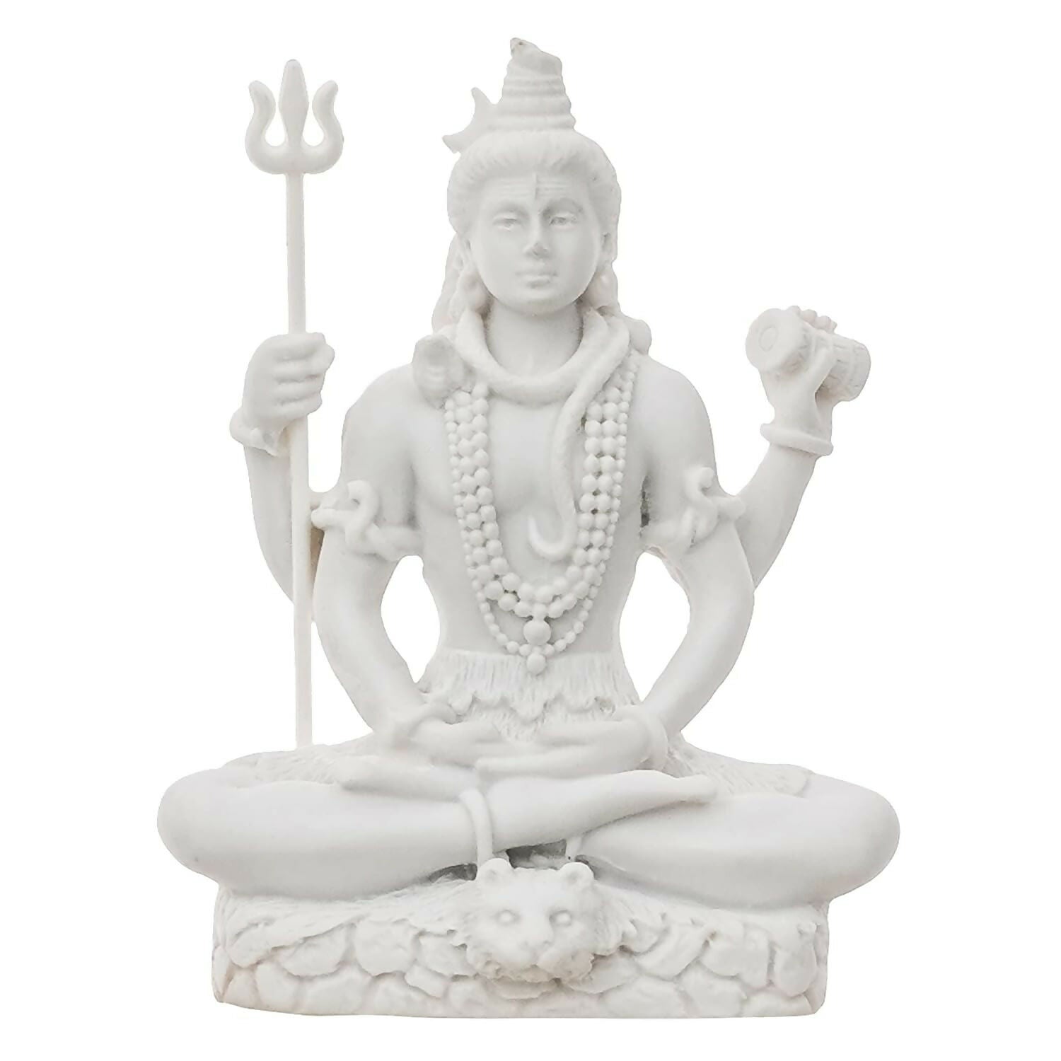 eCraftIndia White Polyresin Lord Shiva Statue - Grab2buy