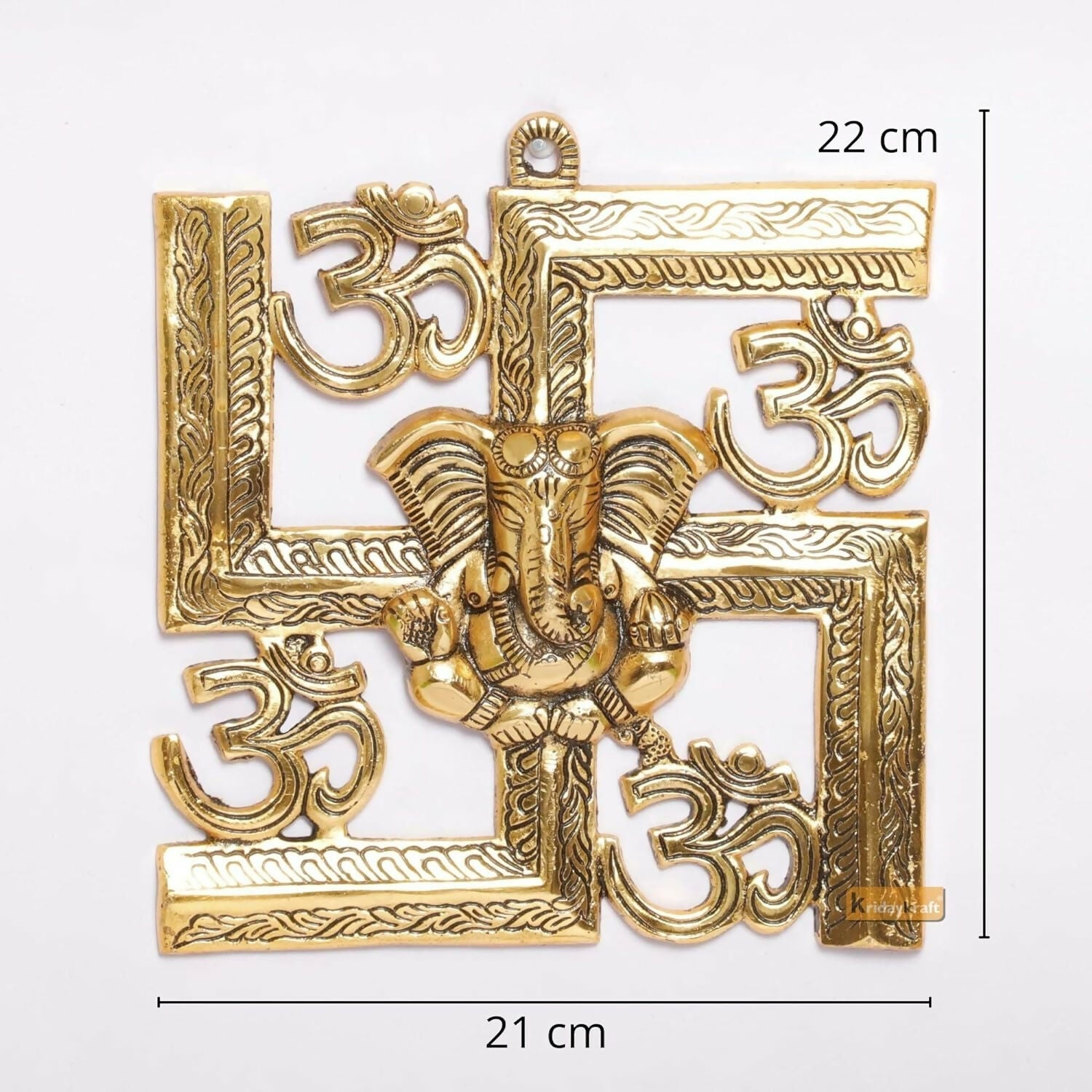 KridayKraft Ganesha Metal Statue Ganpati Wall Hanging Sculpture - Grab2buy