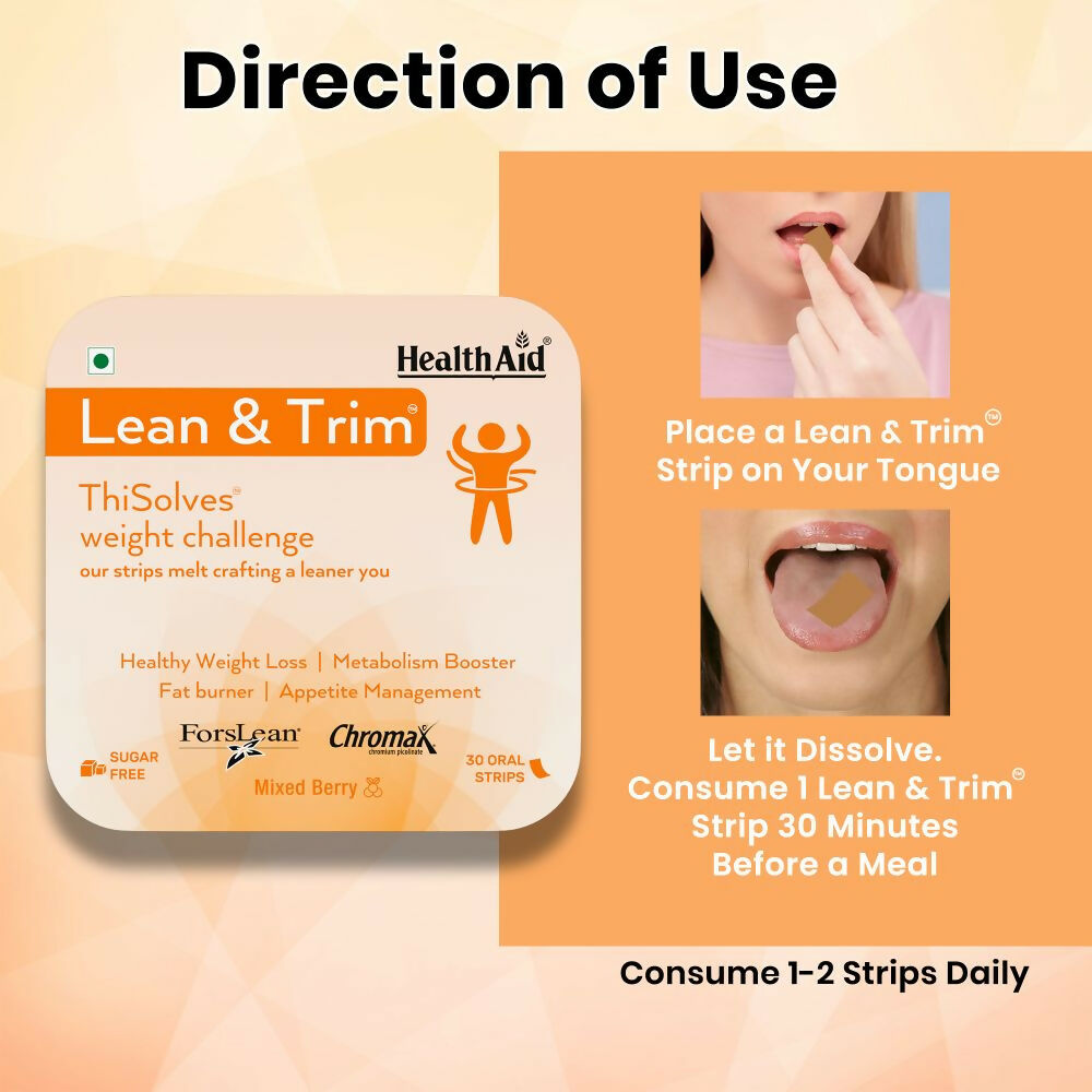 HealthAid Lean & Tirm ThiSolves Oral Strips - Grab2buy