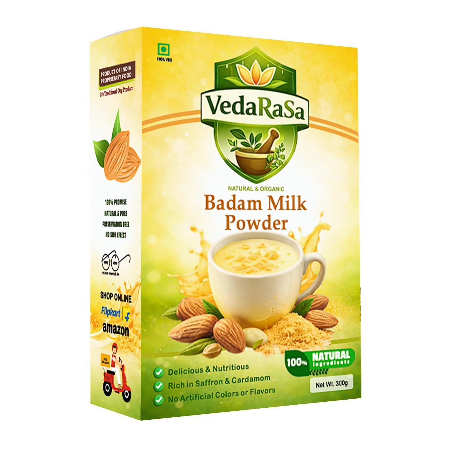 VedaRasa Badam Milk Powder Instant Almond Drink Mix  Grab2Buy VedaRasa Grab2Buy