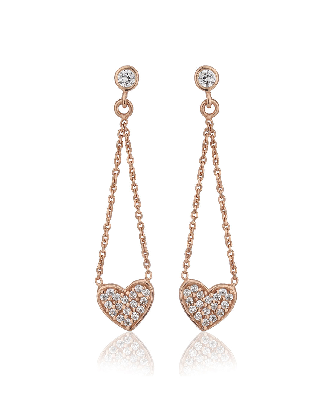 Gold-Polished With Pink Beaded Leaf Drop Earring For Women - Wahe Jewels Noz2Toz