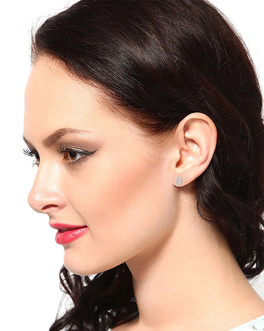 Set Of 2 Gold-Polished With Enamel & Cz Stud Earring For Girls - Wahe Jewels Noz2Toz