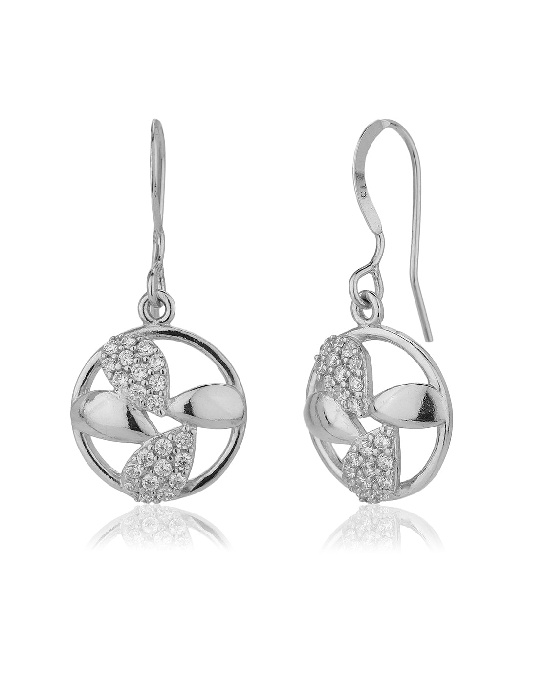 Rhodium Plated With Crystal Fancy Earring For Women - Wahe Jewels Noz2Toz