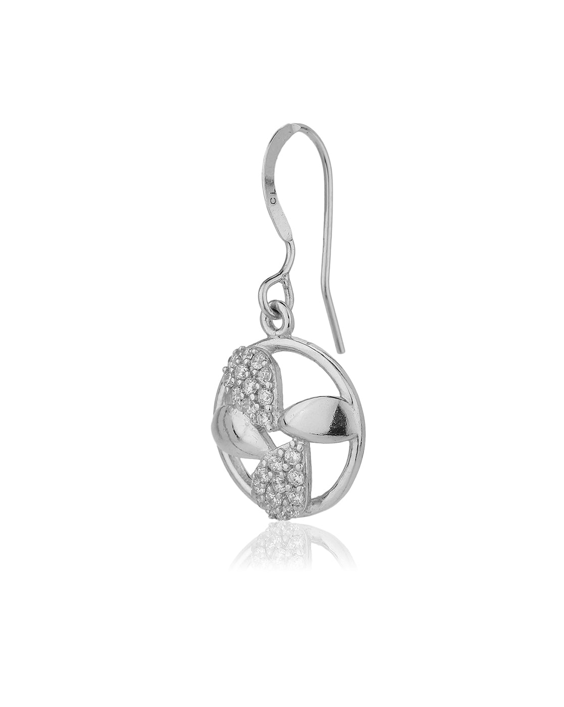 Rhodium Plated With Crystal Fancy Earring For Women - Wahe Jewels Noz2Toz